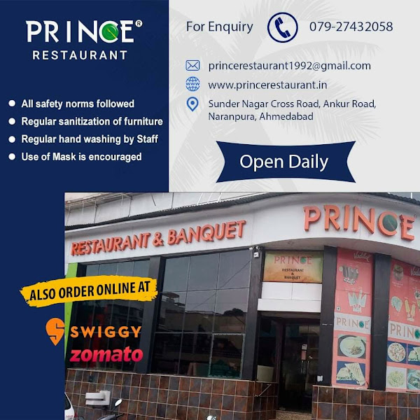 Prince Restaurant Naranpura Ahmedabad
